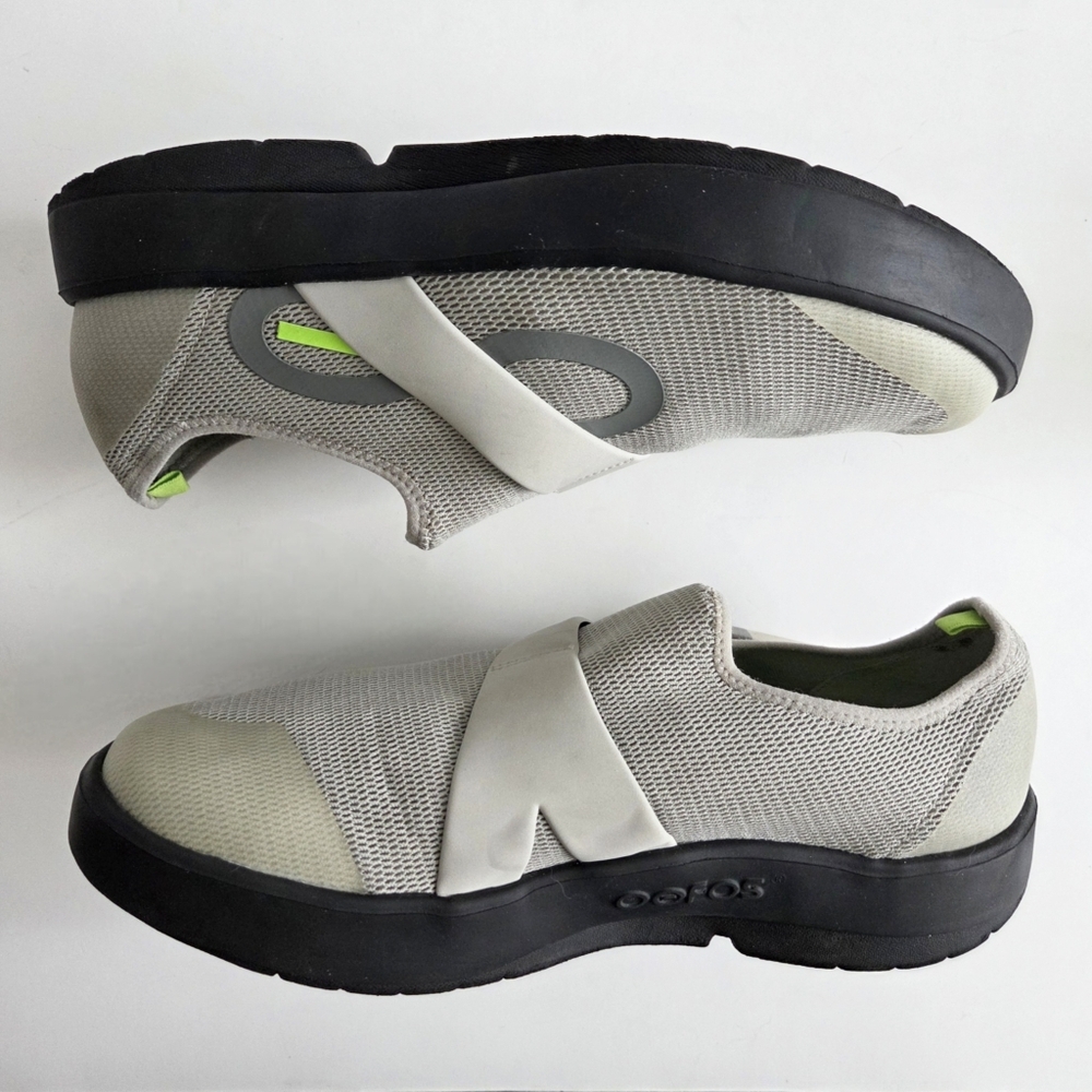 OOFOS OOmg Low Slip-On Recovery Shoes, Gray & Black, Men's Size 11 - Picture 10 of 15